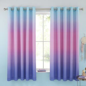 Catherine Lansfield Ombre Rainbow Clouds 66x72 Inch Lined Eyelet Curtains Pastel 168cm W X 183cm H Image
