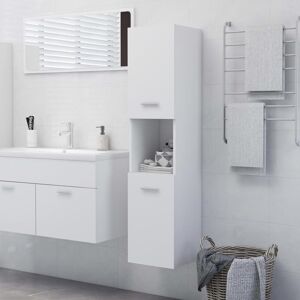Latitude Run Humayd 30Cm W x 130Cm H x 30Cm D Tall Bathroom Cabinet White 130cm H X 30cm W X 30cm D Image