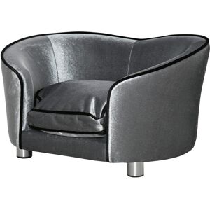 Archie & Oscar Nashua Dog Sofa in Silver Grey Grey Small (69" W x 49" D x 38" H) Image