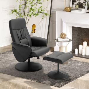 17 Stories Kailoni Manual Recliner Black 101cm H X 76cm W X 81cm D Image