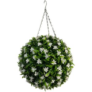 The Seasonal Aisle Artificial Flowering Plant White 38cm H x 38cm W x 38cm D Image