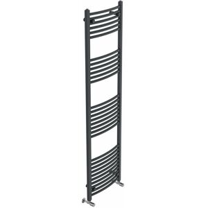 Belfry Heating Cano Curved Heated Towel Rail Radiator Bathroom Ladder Warmer Dark Grey 180cm H x 50cm W x 5.2cm D Image