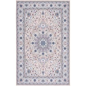 Astoria Grand Tucson Secret Garden Washable Non-Slip Area Rug in Beige & Light Blue Beige;Green Rectangle 183 x 274 cm Image