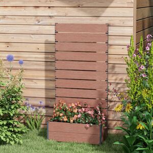 Latitude Run Granli Outdoor Raised Flower Bed with Trellis Brown 150cm H X 72cm W X 38cm D Image
