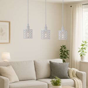 Borough Wharf Timmer 3 - Light Kitchen Island Cylinder Pendant White Image