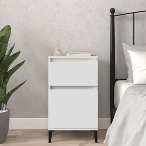 Metro Amedeu 1 Drawer Bedside Table White 70cm H X 40cm W X 35cm D Image