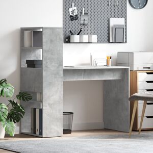 17 Stories Desk Engineered Wood Medium Desk Concrete Grey 120cm H X 113cm W X 54cm D Image