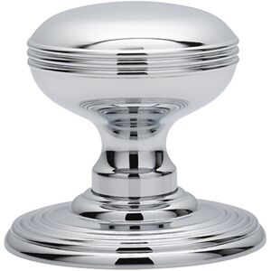 Rosalind Wheeler Mila Double Dummy Door Knob Polished Chrome 7.2cm H X 6.1cm W Image