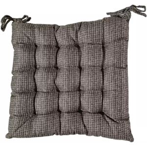Brambly Cottage chair Pad Check Coffee Polyester 4 Image