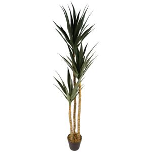 Leaf 170cm Artificial XL Triple Yukka Tree Plant Spiky Tree Plant Realistic Green 170cm H X 40cm W X 40cm D Image