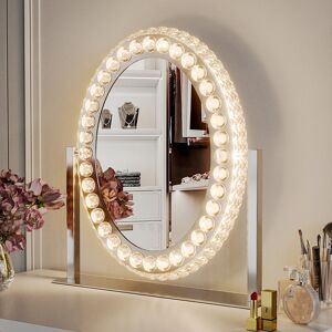 Rosdorf Park Chatfield Makeup Mirror Silver 51cm H X 46cm W X 9.5cm D Image