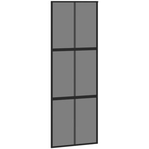 Latitude Run Aeryana Glass Sliding Doors Black 205cm H x 76cm W Image