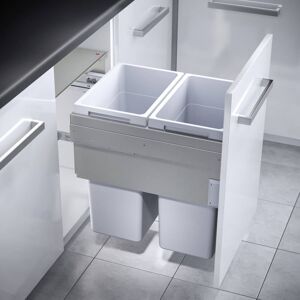 Hailo As Euro Cargo 76 Litre Pull Out/Under Counter Rubbish Bin Light Grey 76L Image