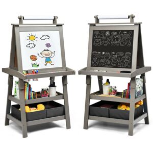 Isabelle & Max Effingham Magnetic Double Sided Easel Grey 117cm H X 59cm W X 50cm D Image