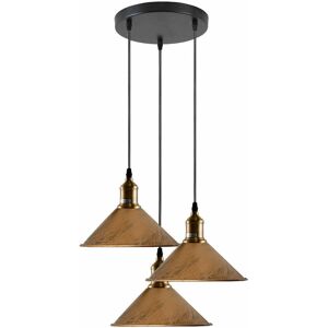 Longshore Tides Remi 3 - Light Cluster Cone Pendant Brushed Copper 114cm H X 22cm W X 114cm D Image