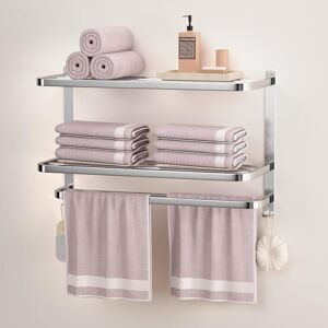 Belfry Bathroom 3-Tier Towel Racks-43.3" H x 58" W x 22.5" D Silver;Bright Silver 43.3cm H X 58cm L X 22.5cm D Image