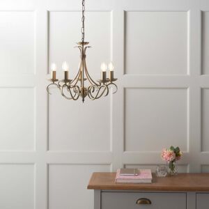 Three Posts Barney 5-Light Candle Style Chandelier Antique Brass 41cm H X 44cm W X 44cm D Image
