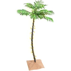 The Seasonal Aisle Green/Black LED Palm Lighted Tree & Branches 3.94ft H x 1.15ft W x 1.15ft D Image