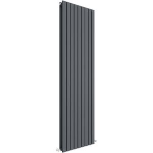 Hudson Reed Sloane Vertical Designer Radiator Grey 180cm H x 52.8cm W x 7.2cm D Image