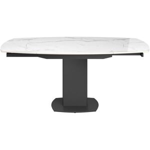 Ivy Bronx Finnmark 119-179cm Ceramic Swivel Extending Dining Table White Image
