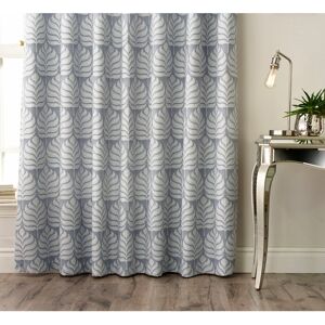 Paoletti Horto Floral Eyelet Curtains Blue 229 W x 137 D cm Image