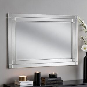 Three Posts Mackenzie Accent Mirror Satin Black 61cm H x 91.44cm W Image