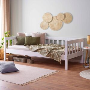 Ebern Designs Dingyue Solid Wood EU Single - 90 X 200 Cm Daybed White 70cm H X 100cm W X 209cm L Image