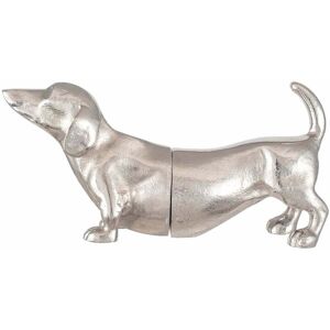 17 Stories Sausage Dog Bookend Silver 16.5cm H X 35.6cm W X 9.5cm D Image