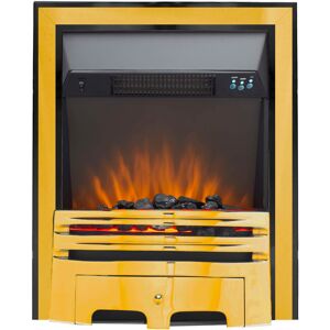 Belfry Heating Diesel 48Cm W Electric Inset Fire Brass/Black 59cm H X 48cm W X 16cm D Image