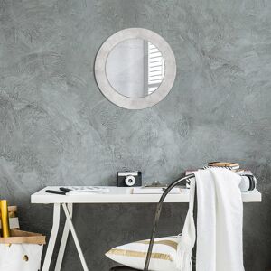 East Urban Home Huldar Round Glass Framed Wall Mounted Accent Mirror Light Gray Concrete Texture 50cm H x 50cm W Image