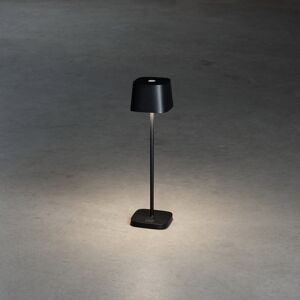 Konstsmide Capri Cordless Table Lamp - USB Rechargeable, Dimmable LED, Elegant Design Black 25cm H x 7cm W x 7cm D Image