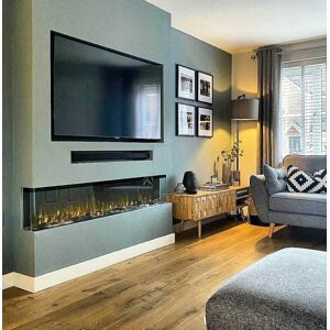 17 Stories Jessica-Taylor Recessed Wall Mounted Electric Fireplace Silver 18.9" H x 60" W x 7.9" D Image