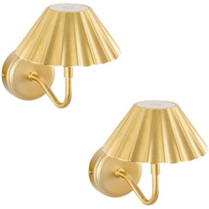 Canora Grey Bethenia Wall Sconce Gold 16.5cm H X 19.5cm W X 14.7cm D Image
