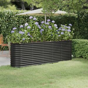 Dakota Fields Garden Raised Bed Powder-coated Steel Anthracite 68 cm x 224cm x 40cm Image