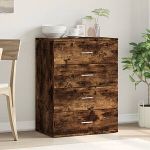 17 Stories Orel Sideboard 60x39x80 cm Engineered Wood Smoked Oak 80cm H X 60cm W X 39cm D Image