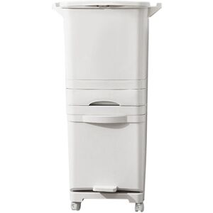 Rebrilliant Edelen 42 Litre Step on Curbside Trash & Recycling Bin Beige 42L Image