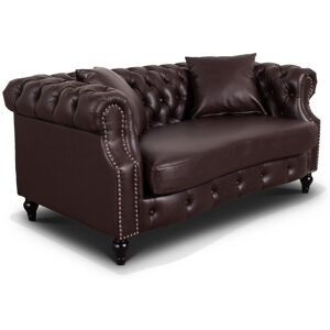 Rosdorf Park Mogadore Sofa Dark Brown 73cm H X 165cm W X 86cm D Image