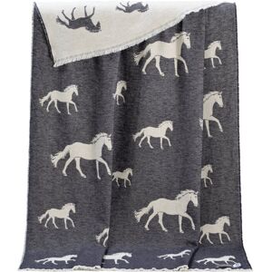 J.J Textile Horse Throw Black;Off-White 130cm W X 190cm L Image