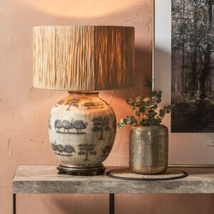17 Stories Natural Raffia Drum Lamp Shade (Uno) Natural Raffia 23cm H x 40cm W x 40cm D Image