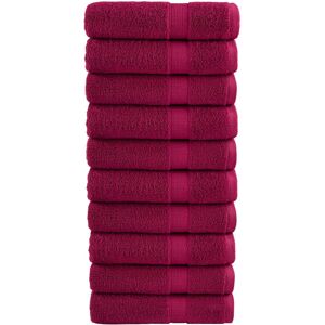 Ebern Designs Nerte 100% Cotton Bath Towels - Set of 10 Bordeaux 140cm L x 70cm W Image