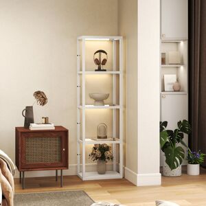 Metro 157cm Column Floor Lamp Antique White 157cm H X 45cm W X 29cm D Image