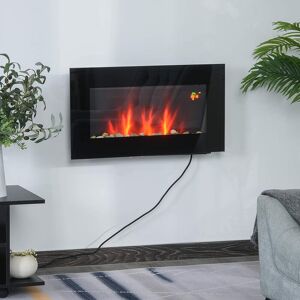 Belfry Heating Jaycee Wall Mounted Electric Fire Black 40cm H x 72.5cm W x 11.5cm D Image