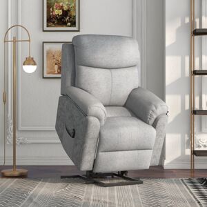 Latitude Run Louviers 83cm Wide Electric Lift Assist Standard Recliner Recliner with Massager Grey 102cm H X 83cm W X 89cm D Image