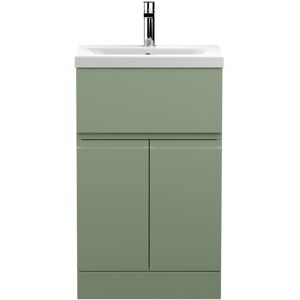 Hudson Reed Urban 510mm Free-standing Single Vanity Unit Satin Green 850mm H X 510mm W X 390mm D Image