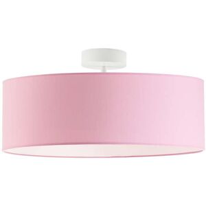 17 Stories Audriona 1-Light Semi Flush Mount White/Light Pink 30cm H x 50cm W x 50cm D Image