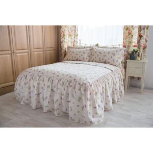 Belledorm Delphine Purple/Green Fleece Modern & Contemporary Bedspread Purple/Green 244 x 264 cm Image