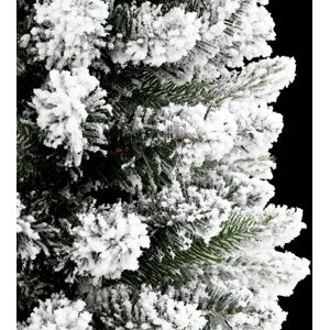 Marlow Home Co. Artificial Slim Christmas Tree With Flocked Snow PVC&PE White;Green 6.89' H Image