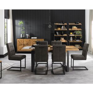 Natur Pur Devonte Extendable Dining Set with 6 Chairs Rustic oak 6 Image
