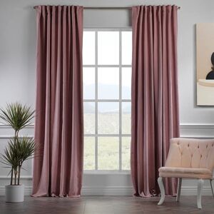 Lilijan Home & Curtain Extra Long & Extra Wide Decorative Curtain Single Panel Rose Pink 280cm Width x 425cm Drop Image