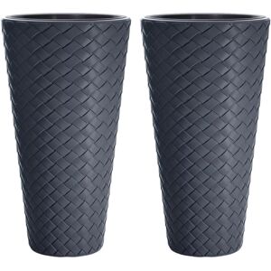 17 Stories Emmit Plant Pot Black 55cm H X 30cm W X 30cm D Image